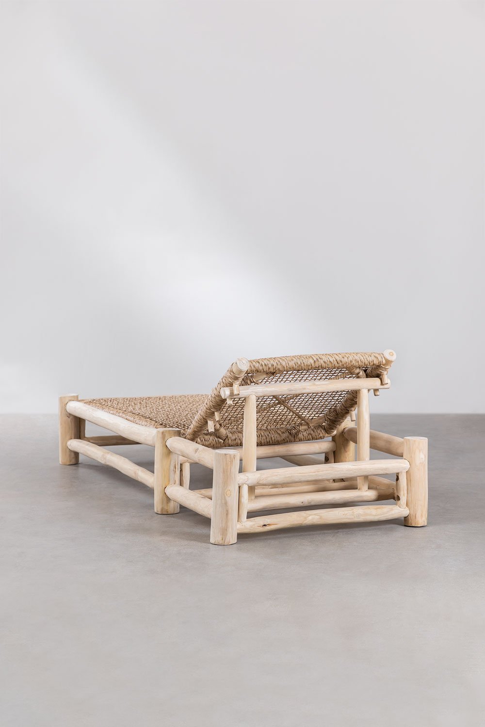 Lettino reclinabile in legno di teak Bientina - SKLUM