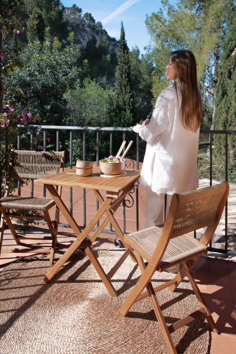 Set tavolo e 2 sedie da giardino pieghevoli Delawer Supreme