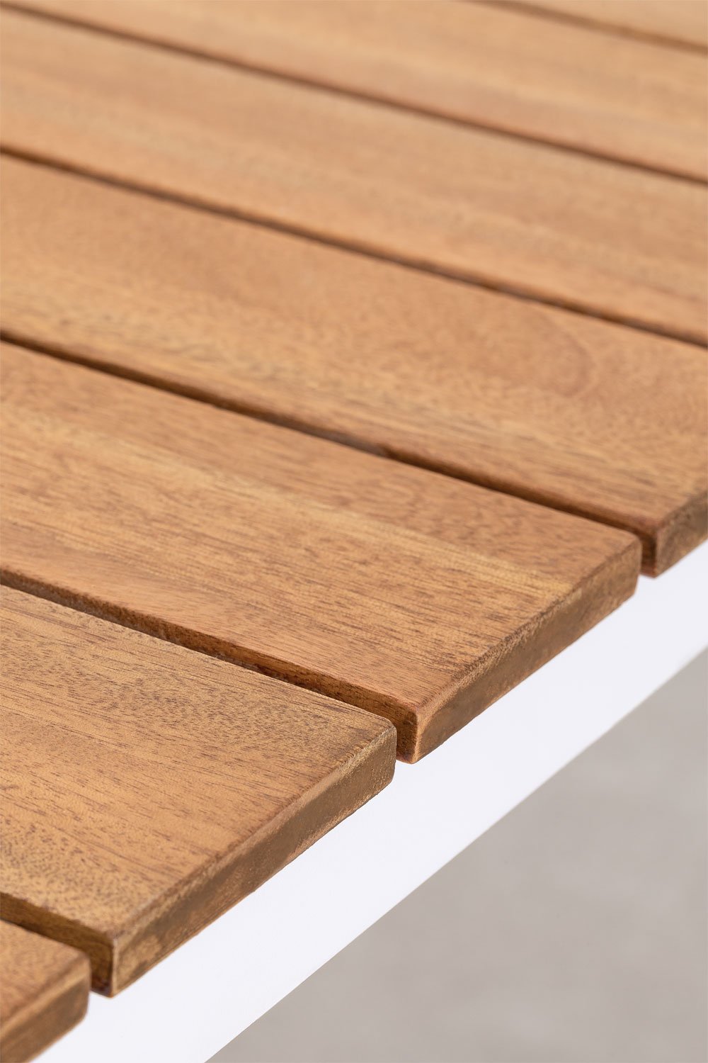 Tavolo da giardino quadrato 90x90 cm in legno di eucalipto e alluminio Archer, immagine della galleria 4