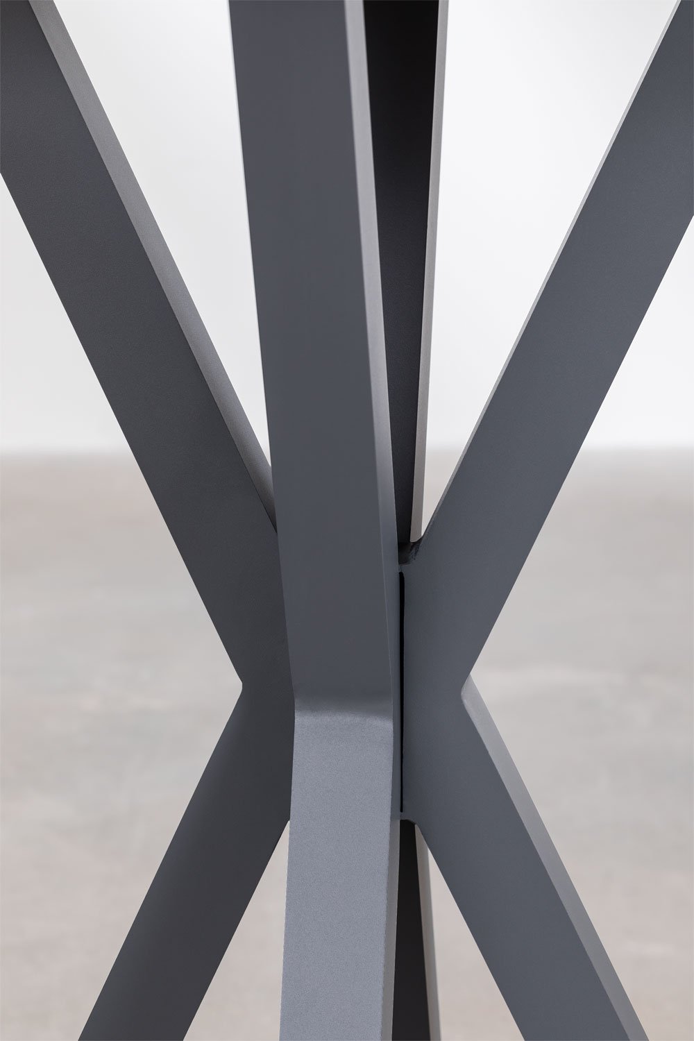 Tavolo Bar Alto Tondo in Alluminio e Legno (Ø70 cm) Archer - SKLUM
