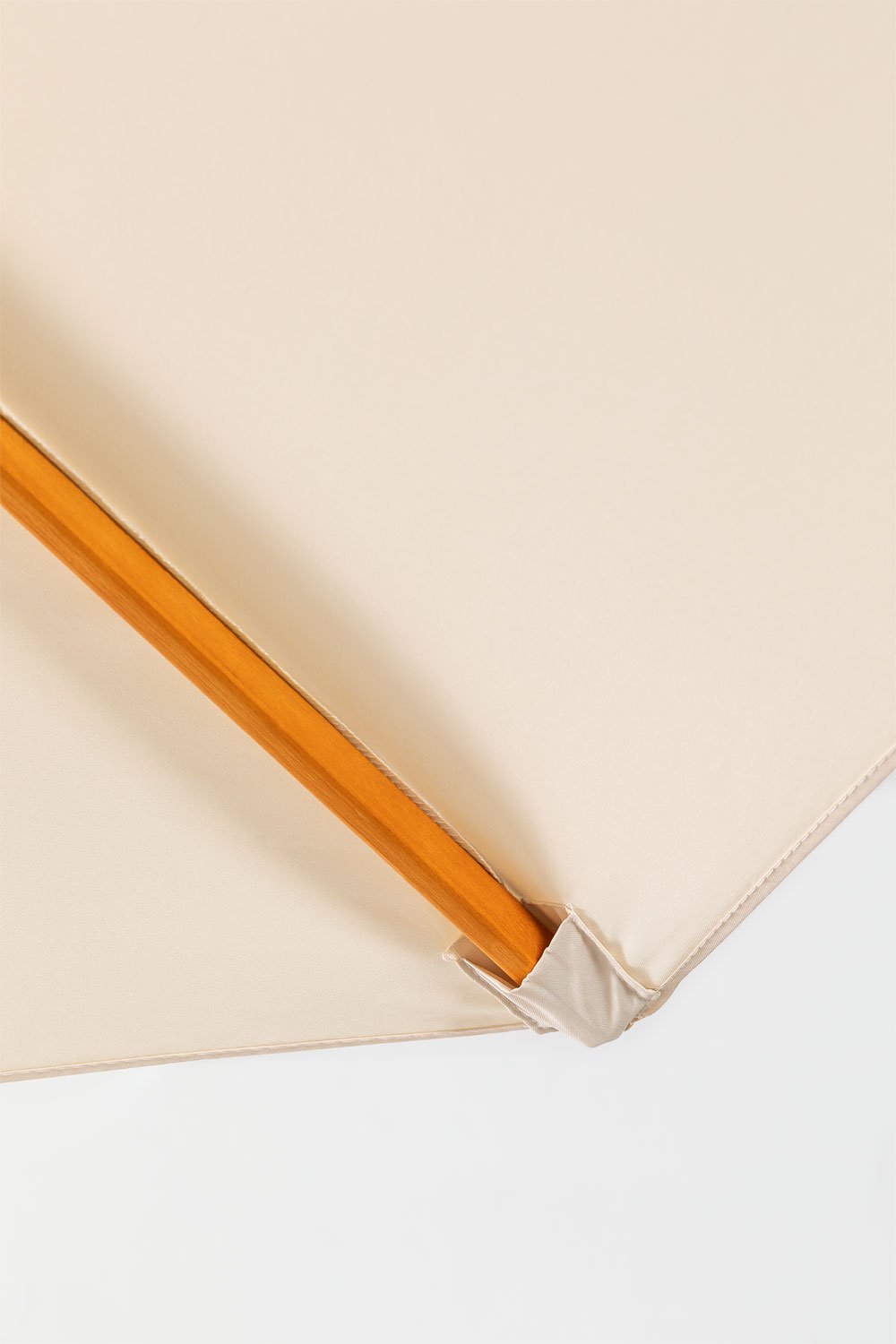 Ombrellone Ø290 cm in tessuto e legno Cretas, immagine della galleria 4