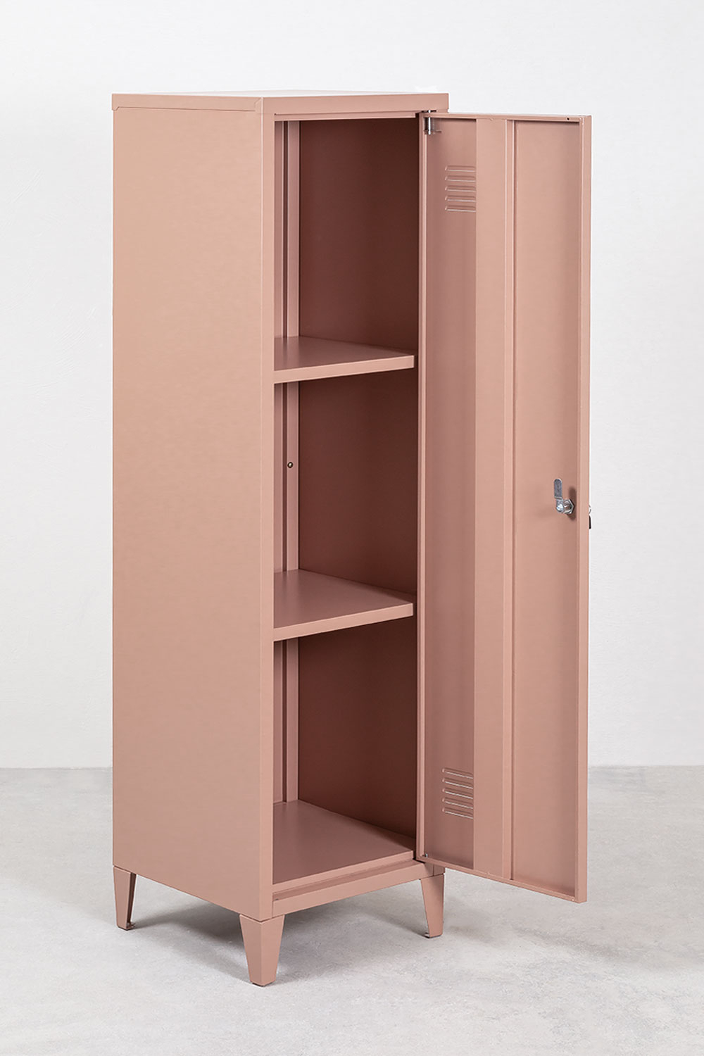 Armadietto Spogliatoio In Acciaio Pohpli - Stile Industriale, 2 Ripiani, Con Serratura - Foto 5