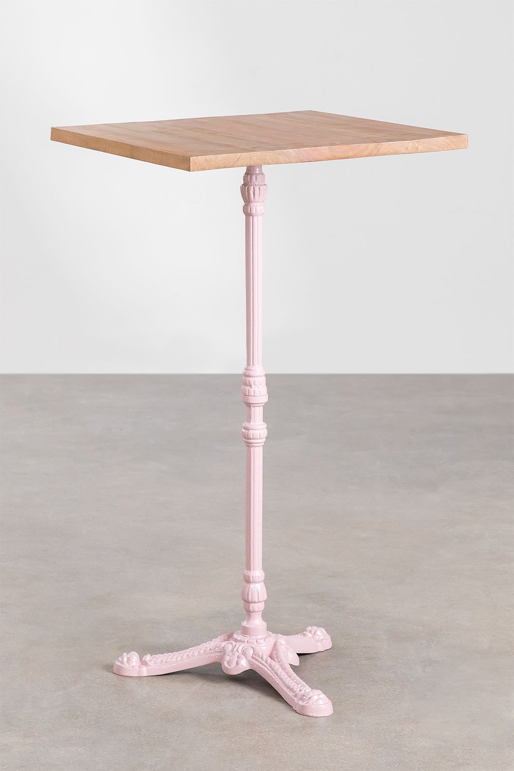 Tavolo alto quadrato in legno di acacia Vienna, immagine della galleria 1