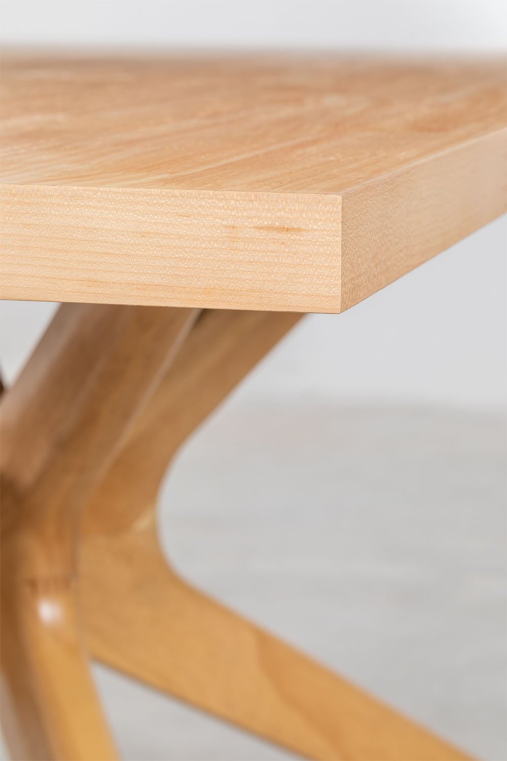 Set Tavolo da Pranzo Rettangolare in MDF (180x100 cm) Pleven e 6 Sedie con  Braccioli in Legno di Frassino e Rattan Stile Lali - SKLUM