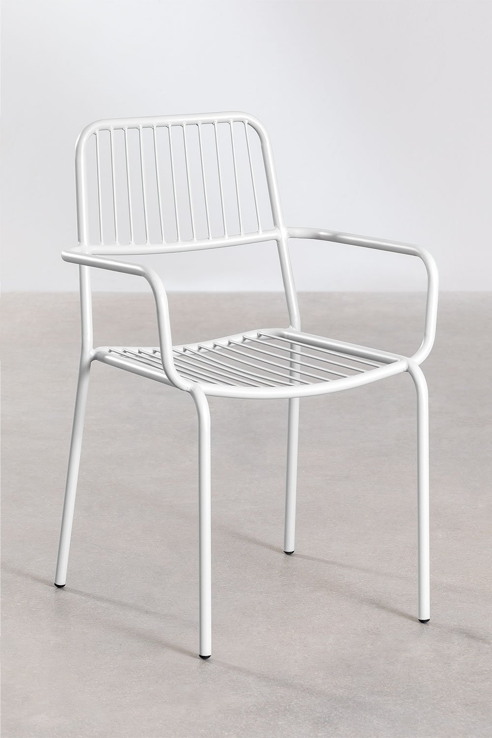 Confezione da 4 sedie da pranzo impilabili Elton con braccioli, immagine della galleria 1