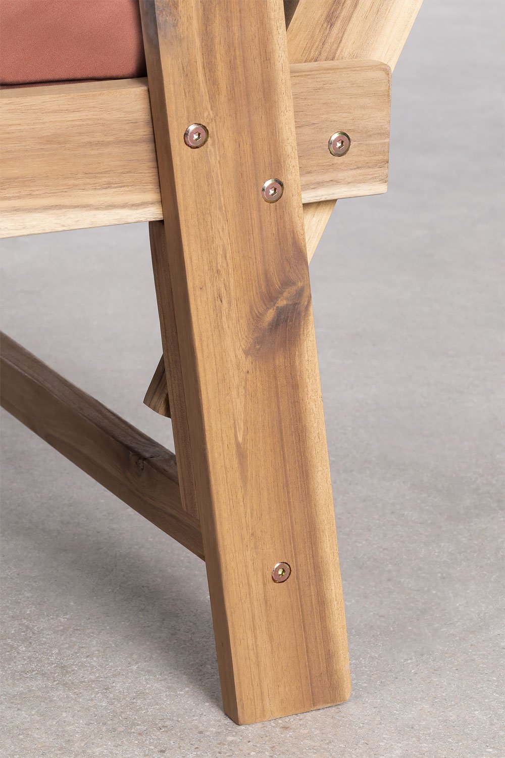 Divano da giardino a 3 posti regolabile in legno di acacia Guille, immagine della galleria 9