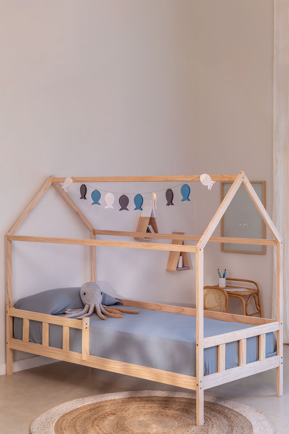 Letto per Bambini in legno per materasso 90 cm Kelly - SKLUM