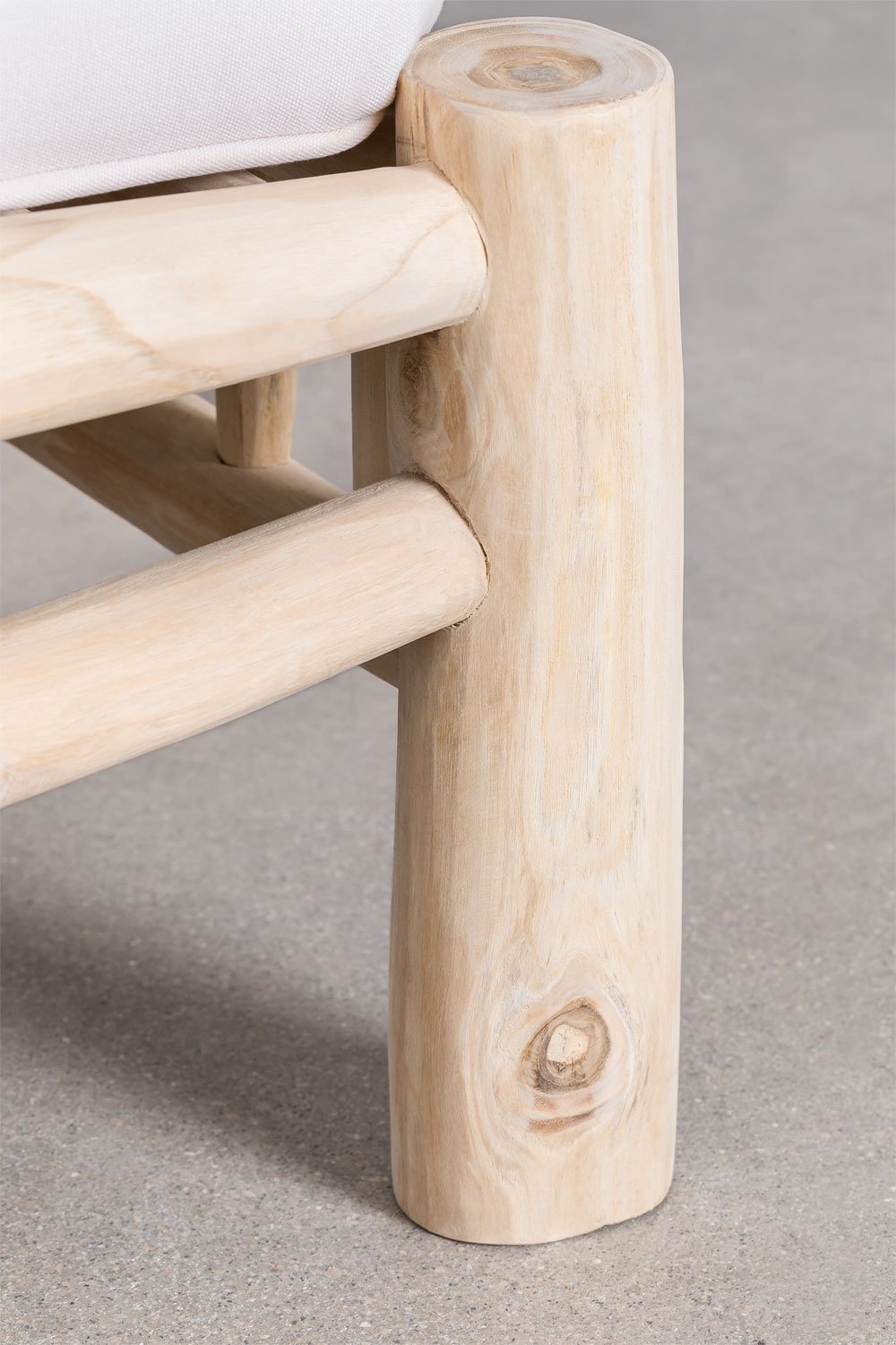 Divano da giardino a 2 posti senza braccioli in legno di teak Narel, immagine della galleria 7