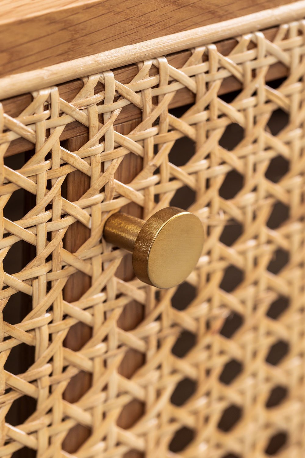 Mobile TV 175x45 cm in rattan e legno Edwina, immagine della galleria 7