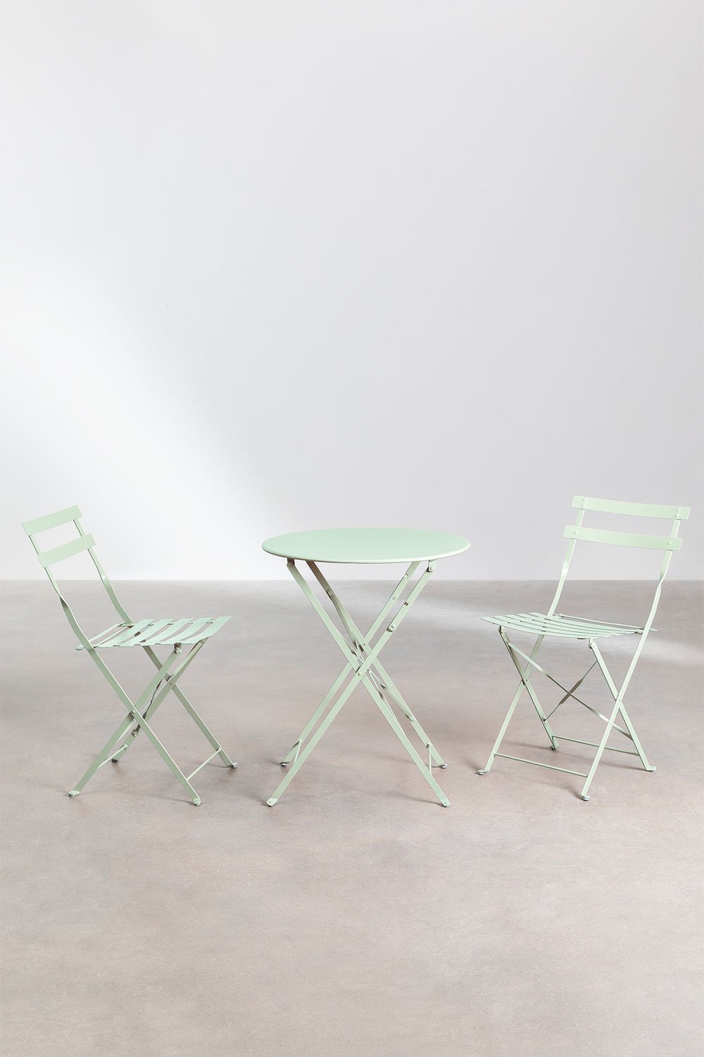 Set tavolo (Ø59,5 cm) e 2 sedie pieghevoli Sergey  , immagine della galleria 1