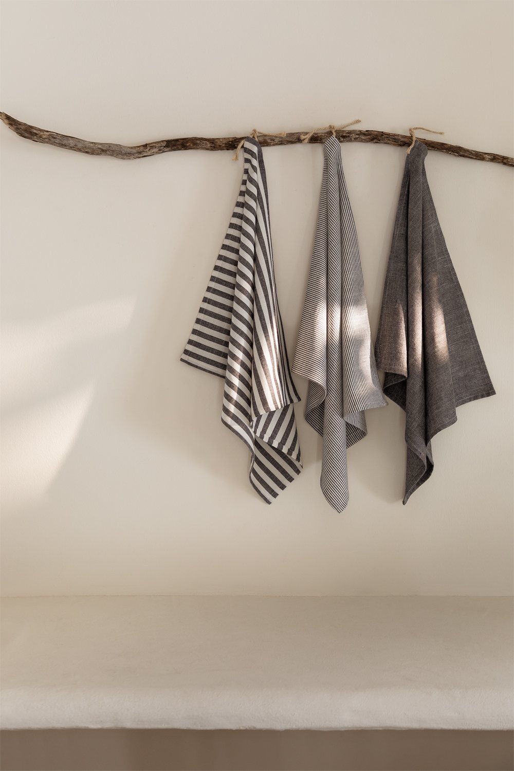  Set di 3 strofinacci da cucina in cotone Anellia, immagine della galleria 1