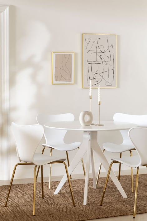 Tavolo da Pranzo Rettangolare in Legno di Faggio e MDF (120x80 cm) Royal -  SKLUM