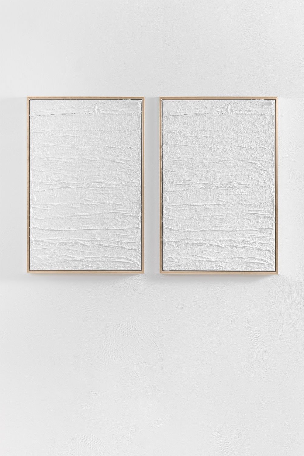 Set di 2 Quadri Decorativi in Rilievo in Gesso (60x90 cm) Leclerc, immagine della galleria 1
