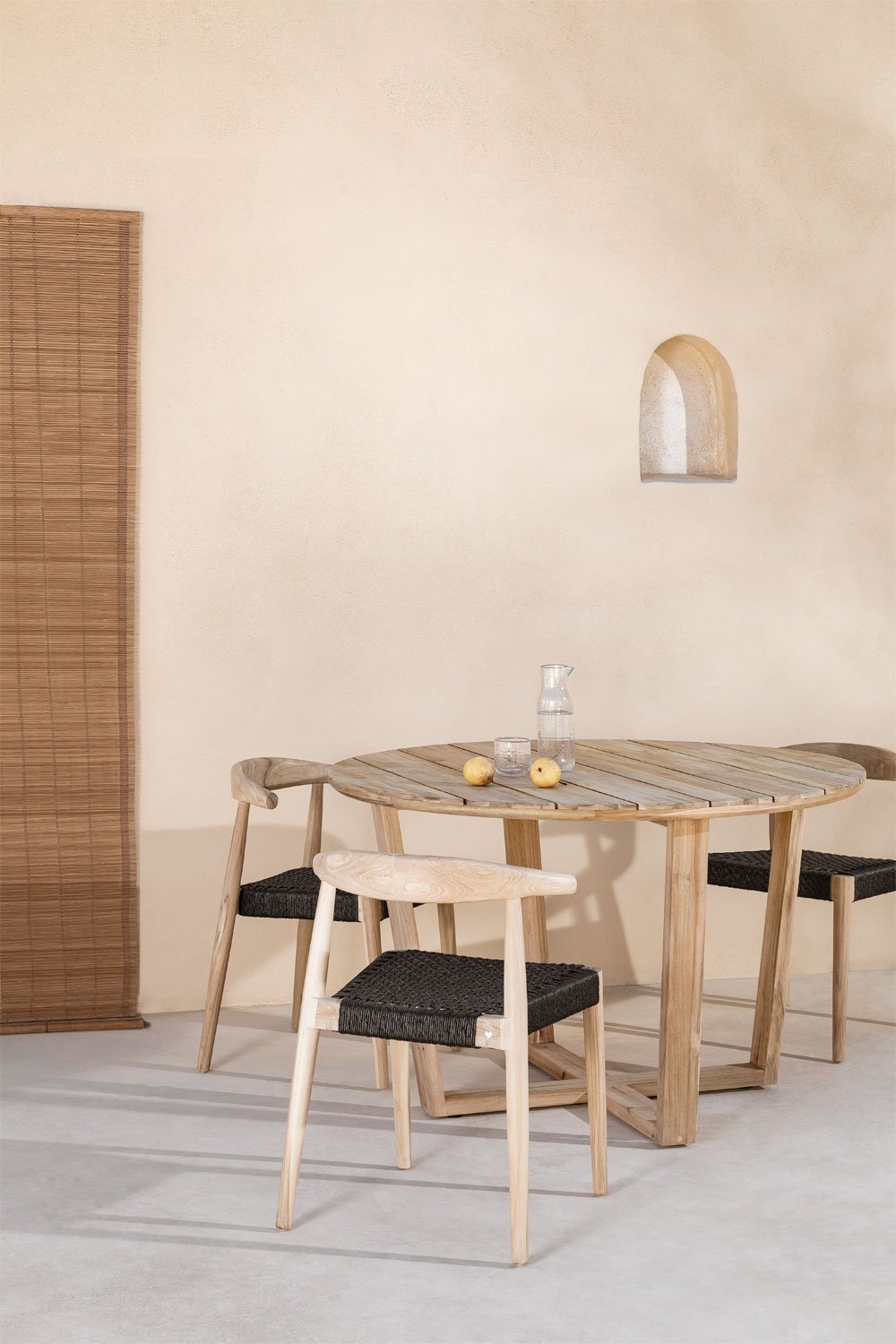 Tavolo da giardino rotondo in legno di acacia (Ø120 cm) Vittoria, immagine della galleria 1