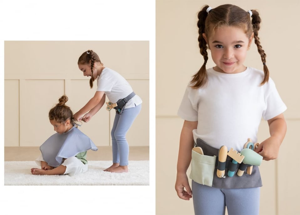 Cintura da parrucchiere in legno Soffi Kids