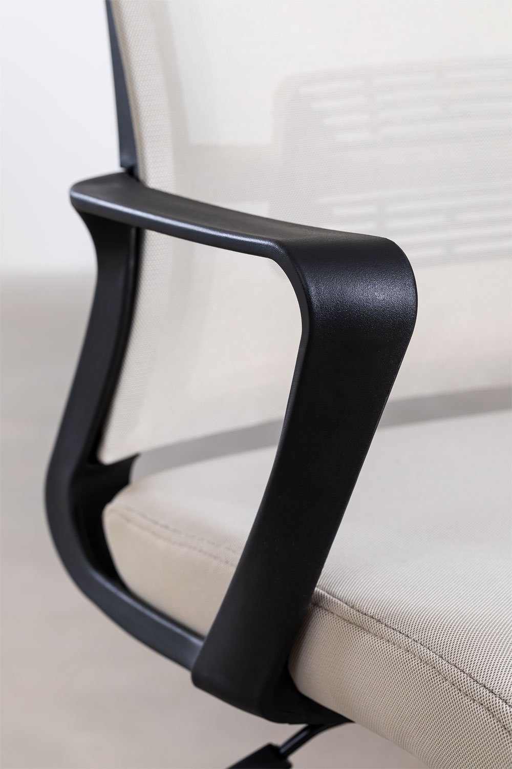 Sedia da ufficio con ruote e poggiatesta in polipropilene Teill Black, immagine della galleria 7