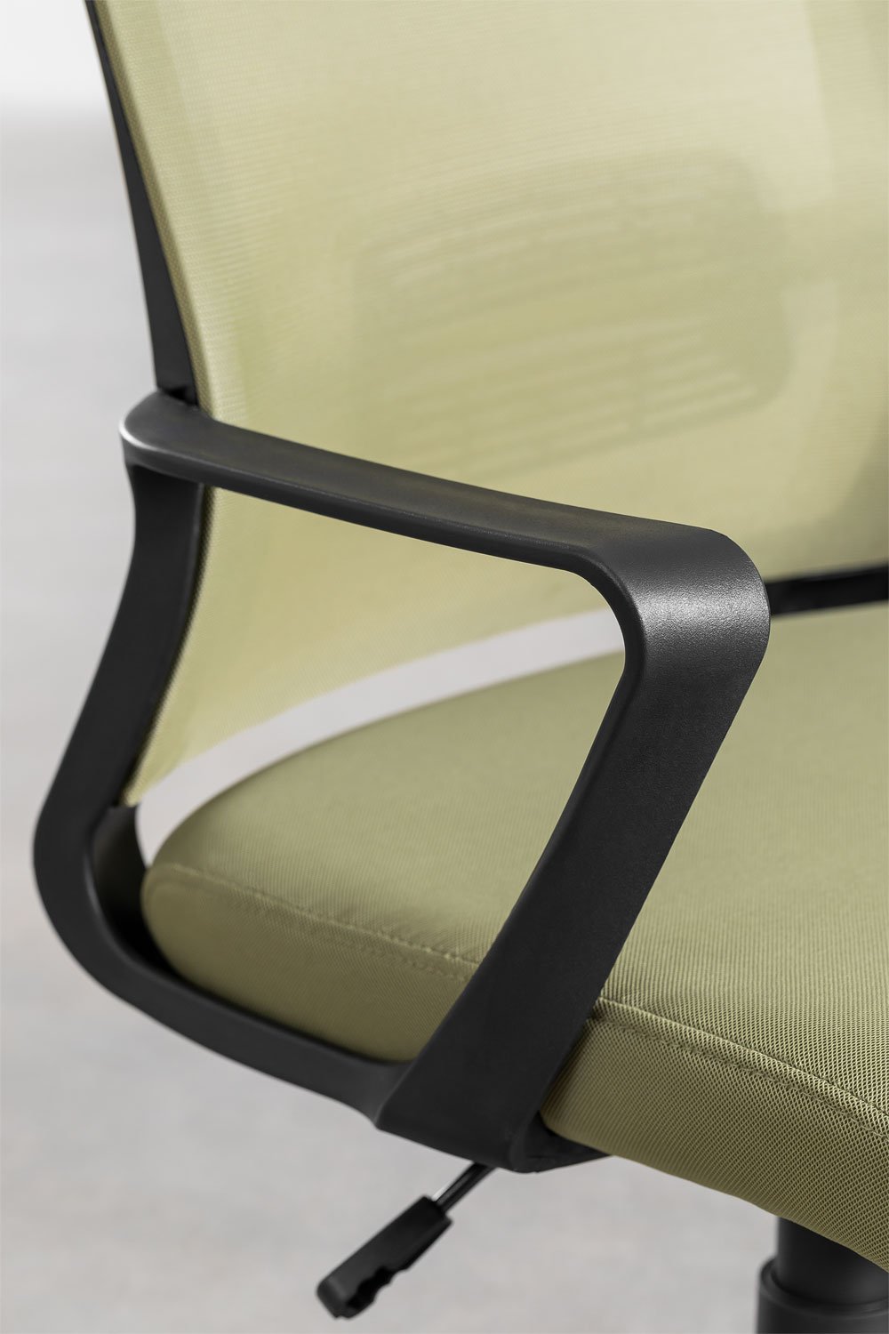 Sedia da ufficio con ruote e poggiatesta in polipropilene Teill Black, immagine della galleria 7