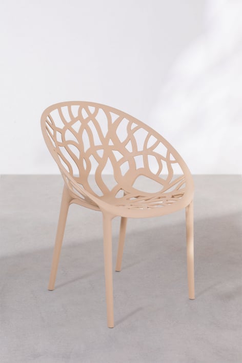 Confezione da 4 sedie da giardino impilabili Ores