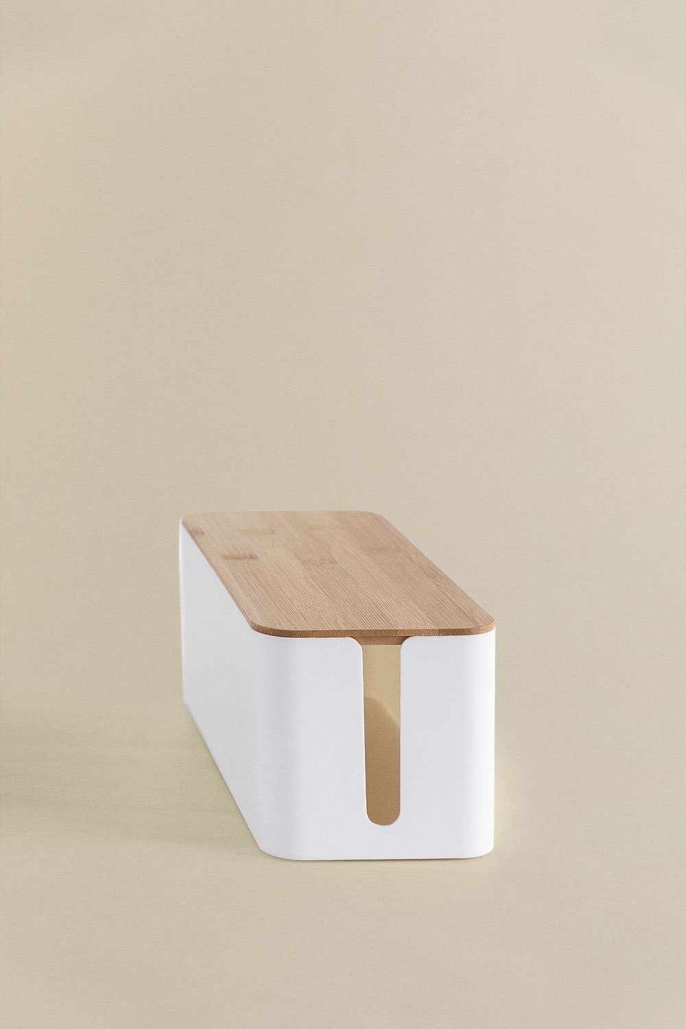 Organizzatore di cavi in polipropilene e legno di bambù Rolayn, immagine della galleria 4