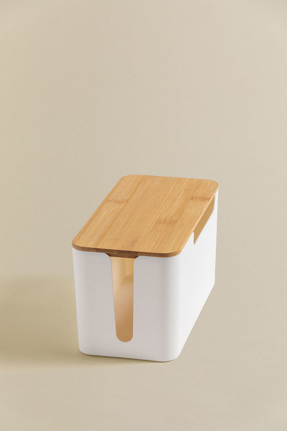 Organizzatore di cavi in polipropilene e legno di bambù Rolayn, immagine della galleria 4