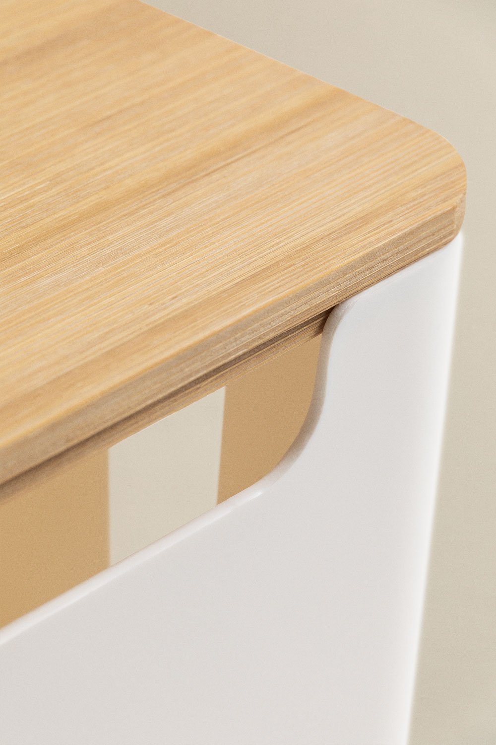 Organizzatore di cavi in polipropilene e legno di bambù Rolayn, immagine della galleria 5