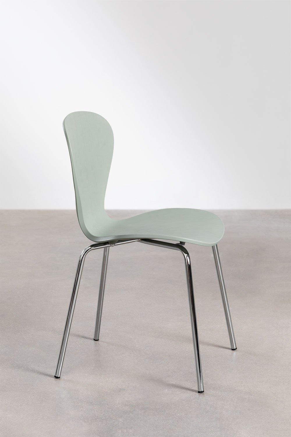 Confezione da 4 sedie da pranzo impilabili Uit, immagine della galleria 2