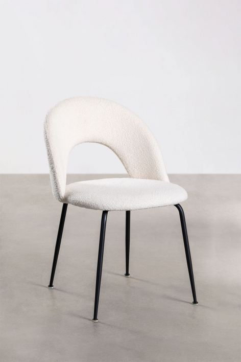 Set di 2 sedie da pranzo ELMA Bouclé Bianco sporco | Leroy Merlin
