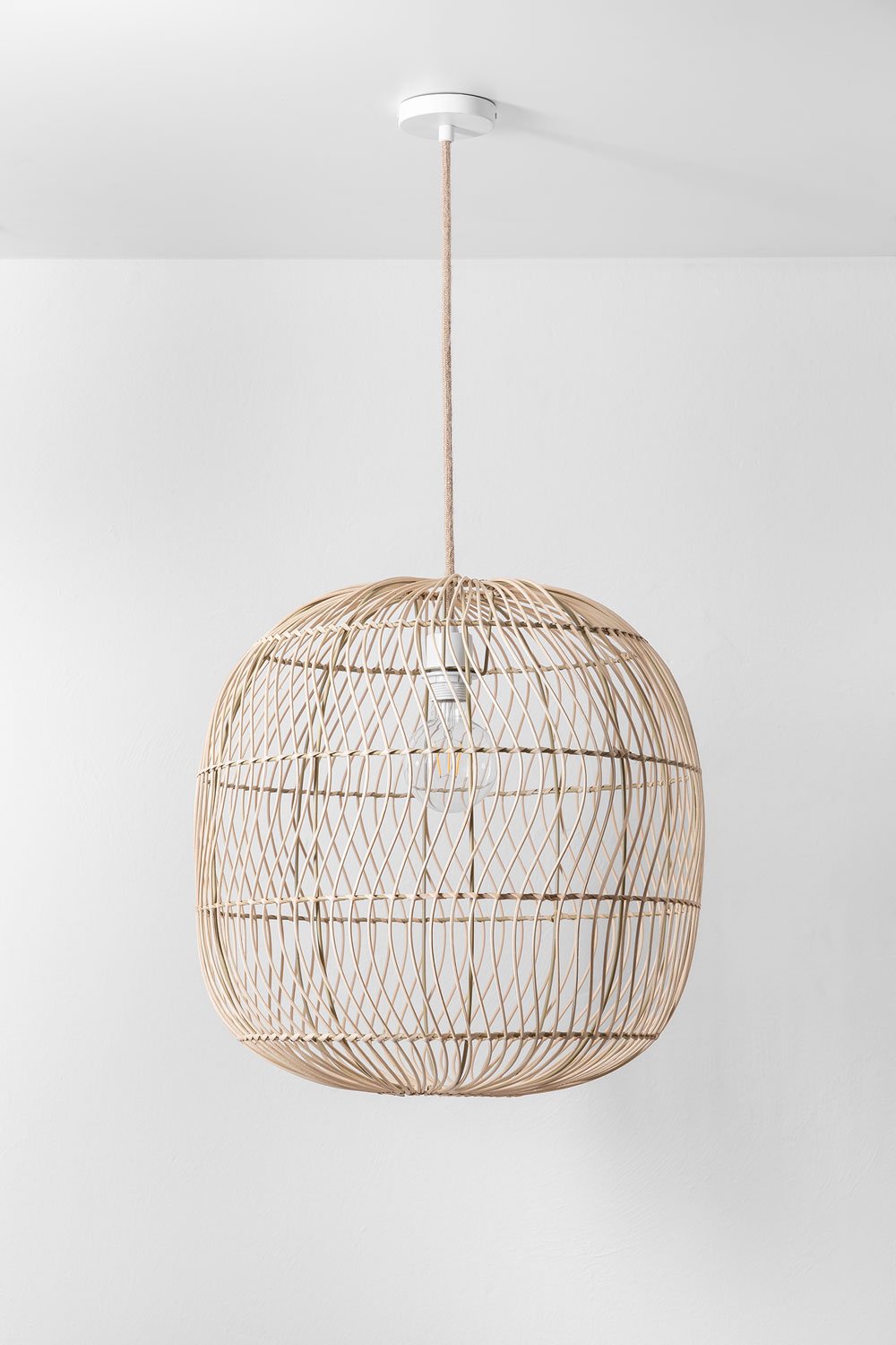 Lampada da soffitto in rattan (Ø50 cm) Api, immagine della galleria 2