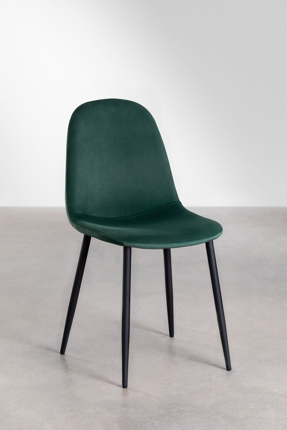 Confezione da 4 sedie da pranzo in velluto Glamm, immagine della galleria 1