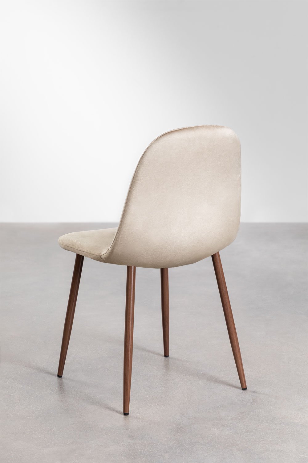 Confezione da 4 sedie da pranzo in velluto Glamm, immagine della galleria 4