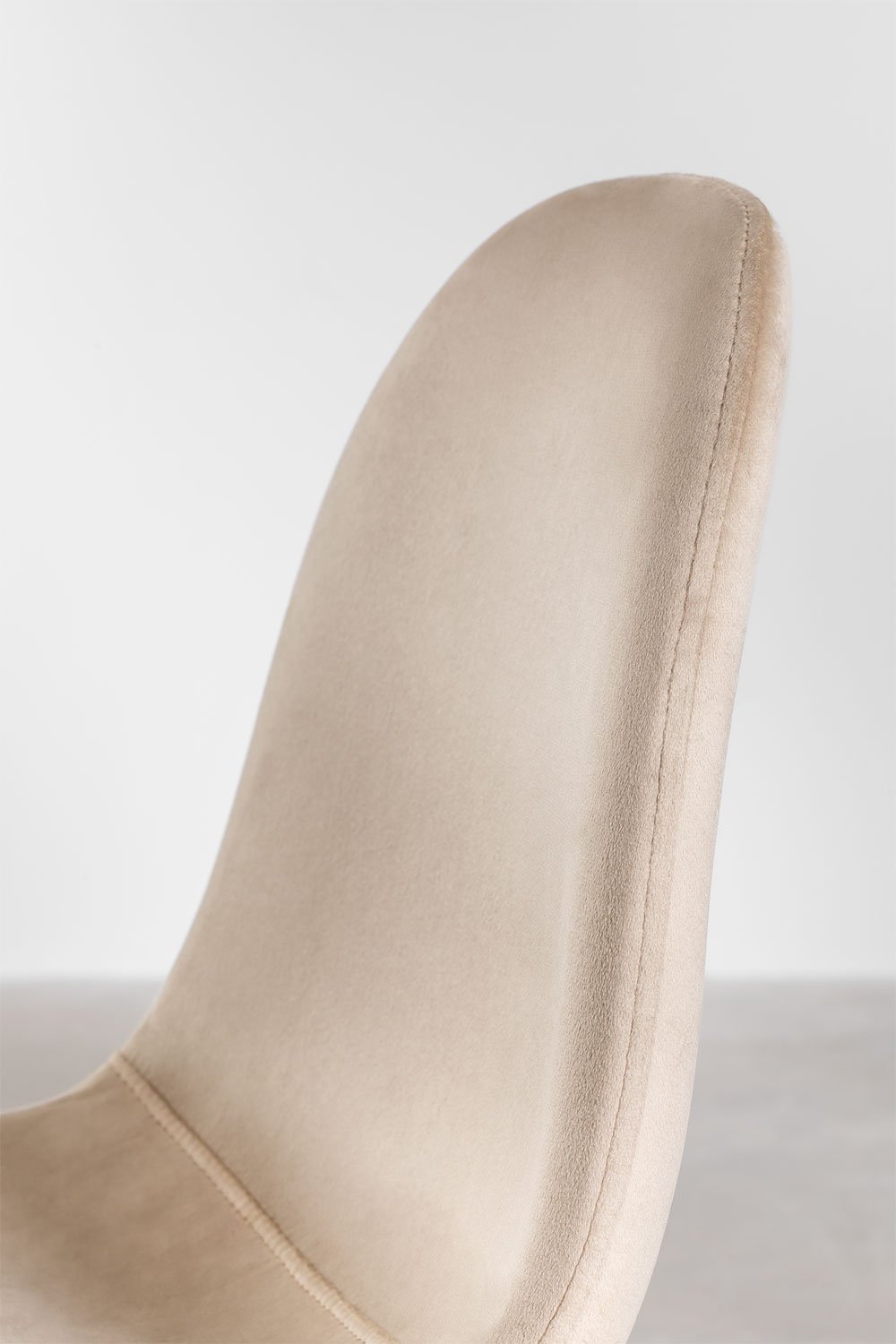 Confezione da 4 sedie da pranzo in velluto Glamm, immagine della galleria 5