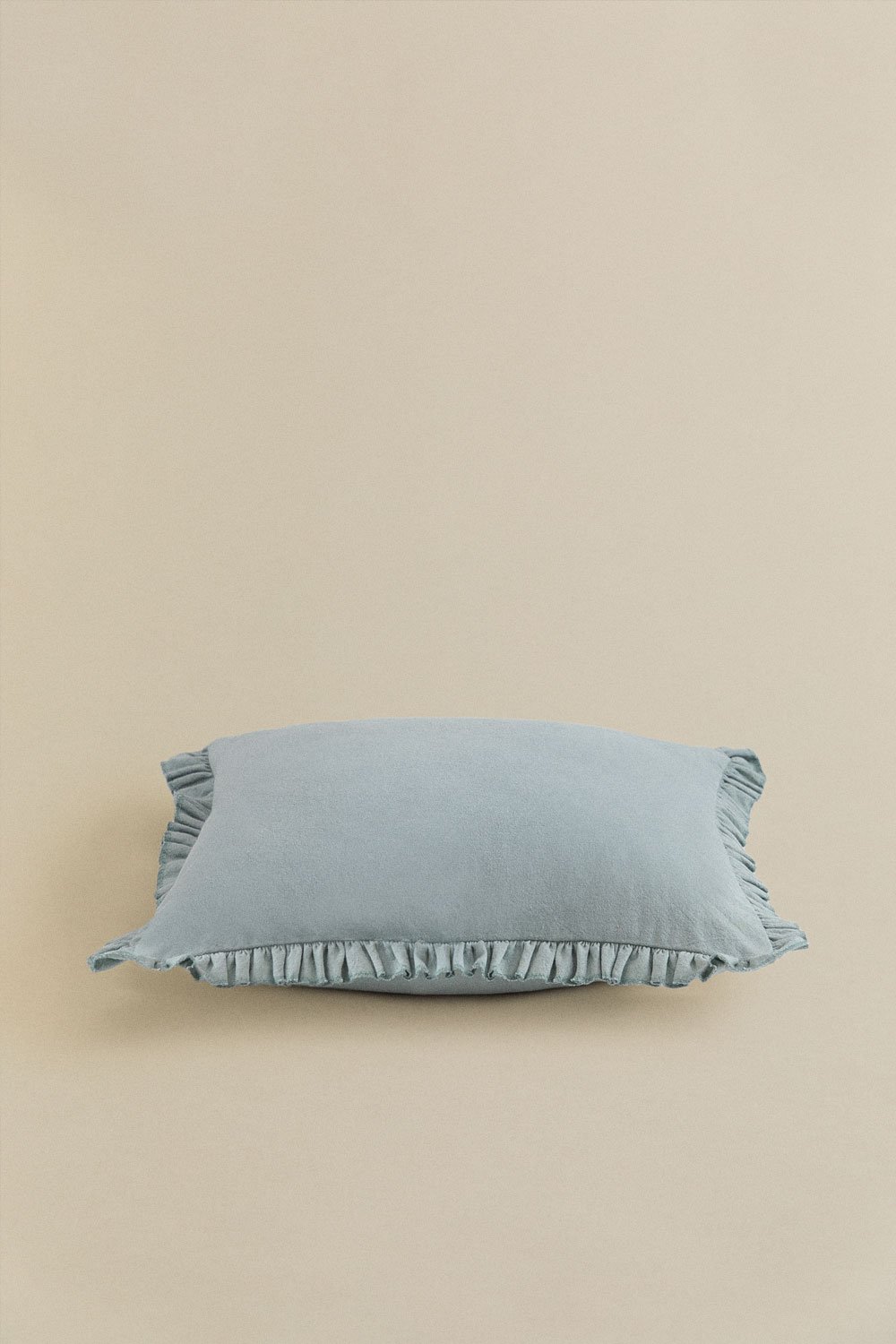 Cuscino quadrato in cotone (40 cm) Stitch Beige - Tessuto decorativo -  Eminza