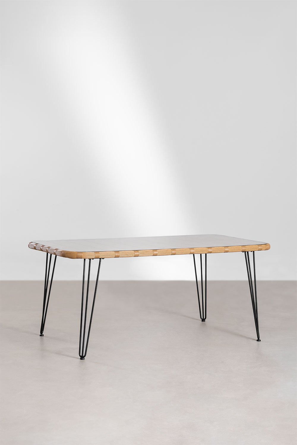 Tavolo da Giardino Rettangolare in Vimini Sintetico (180x90 cm) Leribert, immagine della galleria 2