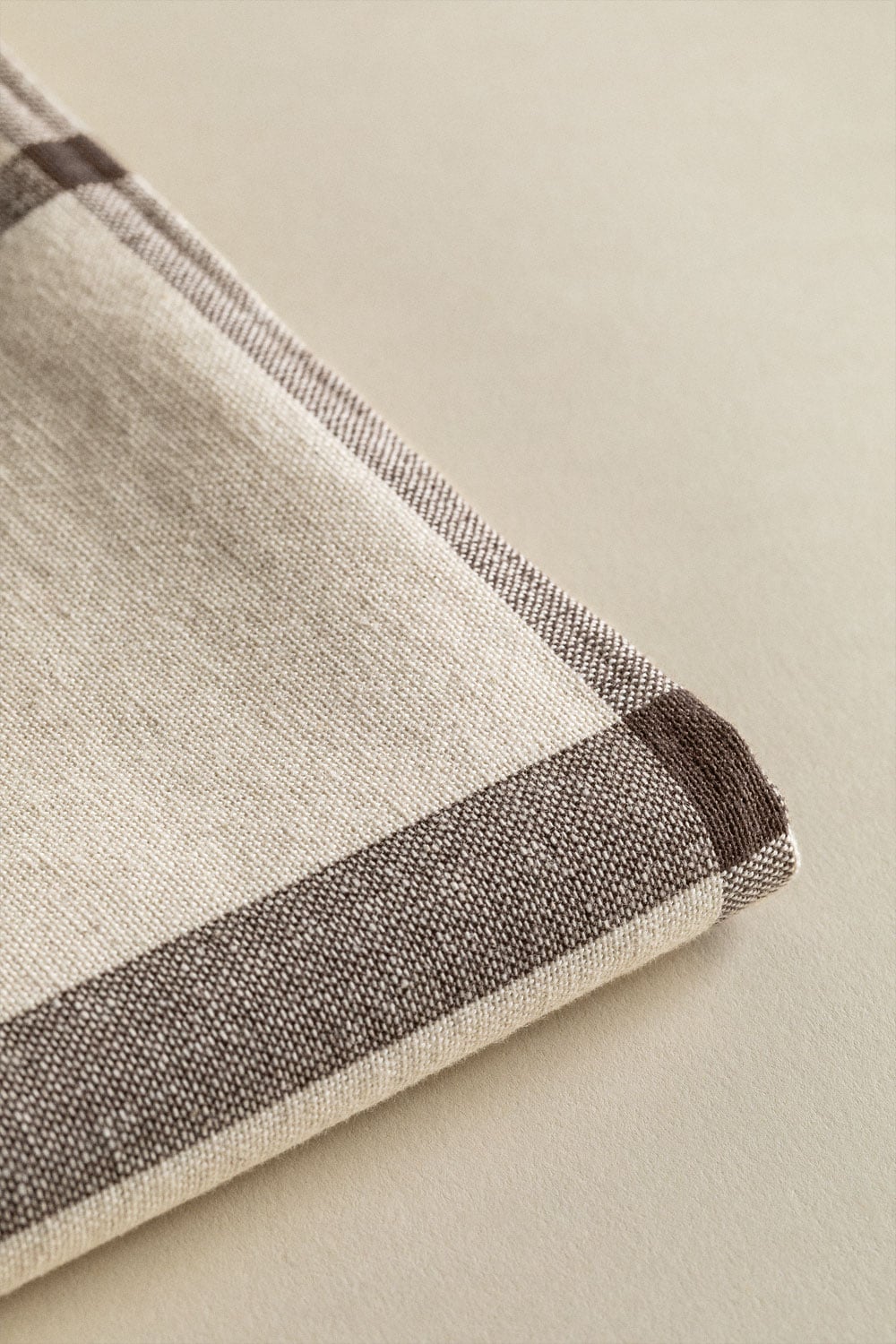 NELLY Set 10 Tovaglioli In Cotone A Quadretti Normand - 50x50 Cm, 180g/m², Lavabili A 60°, Certificati Oeko-Tex