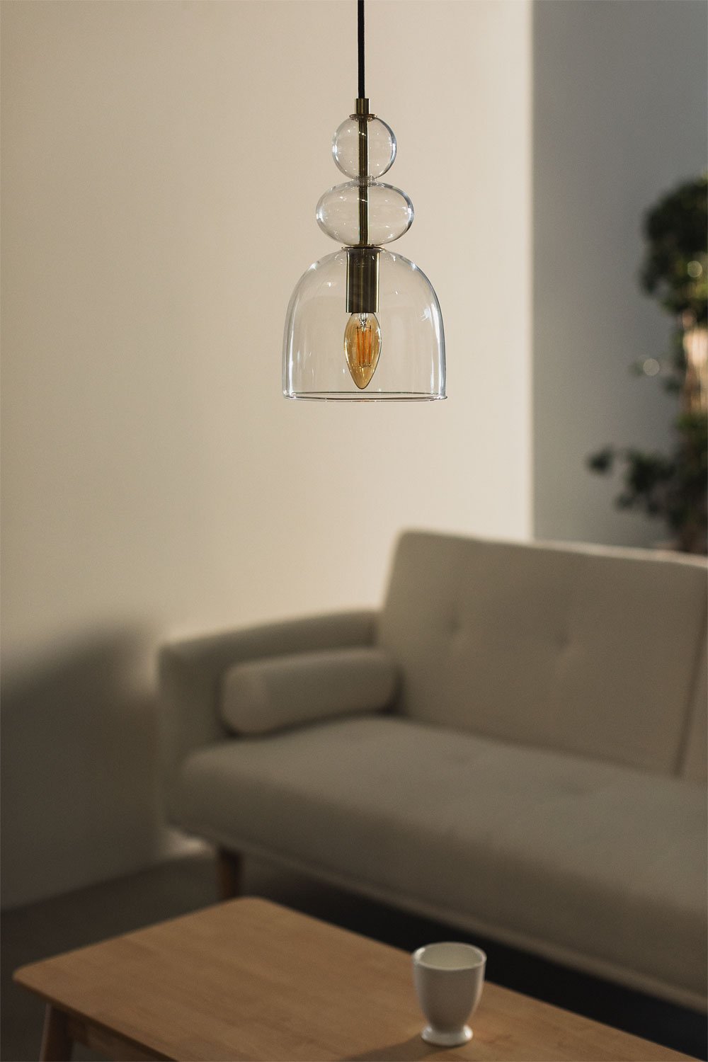 Lampada da soffitto in vetro Bezany, immagine della galleria 1
