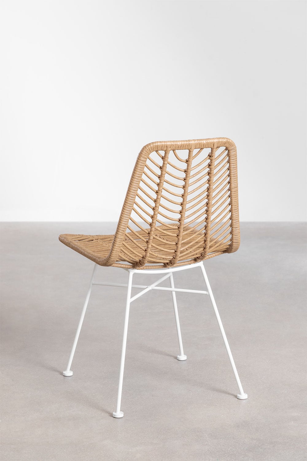 Set di 2 sedie da pranzo ANDES Rattan Marrone