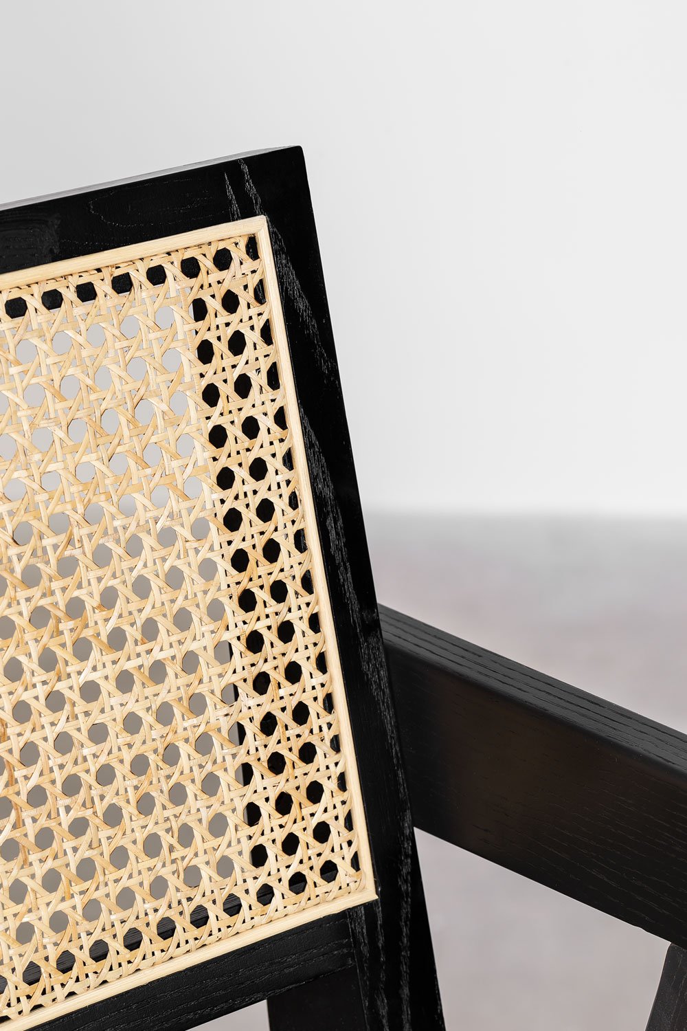 Sgabello alto Lali 65 cm in frassino e rattan, immagine della galleria 5