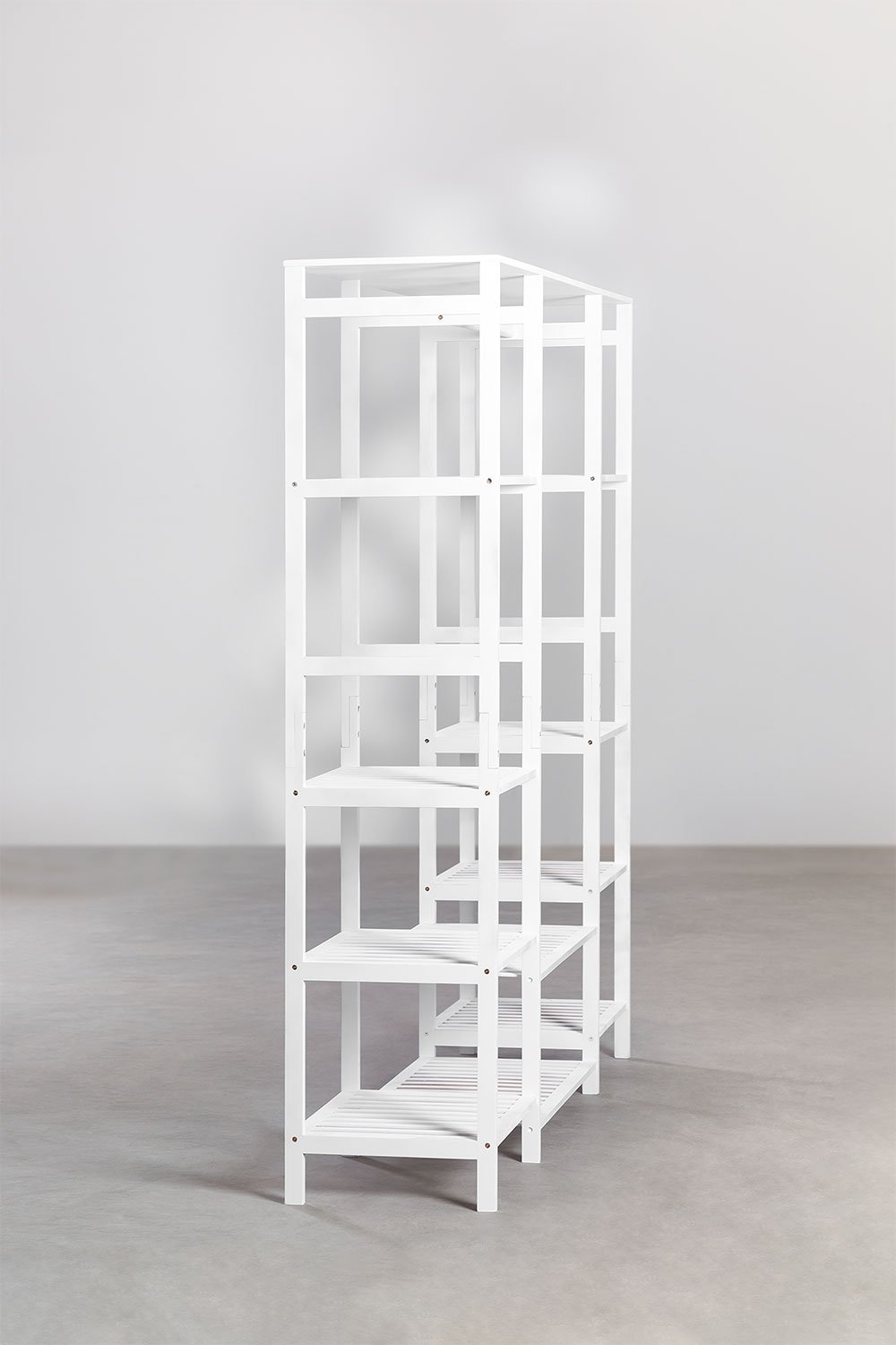 Armadio aperto Krauford con ripiani in legno di bambù, immagine della galleria 3