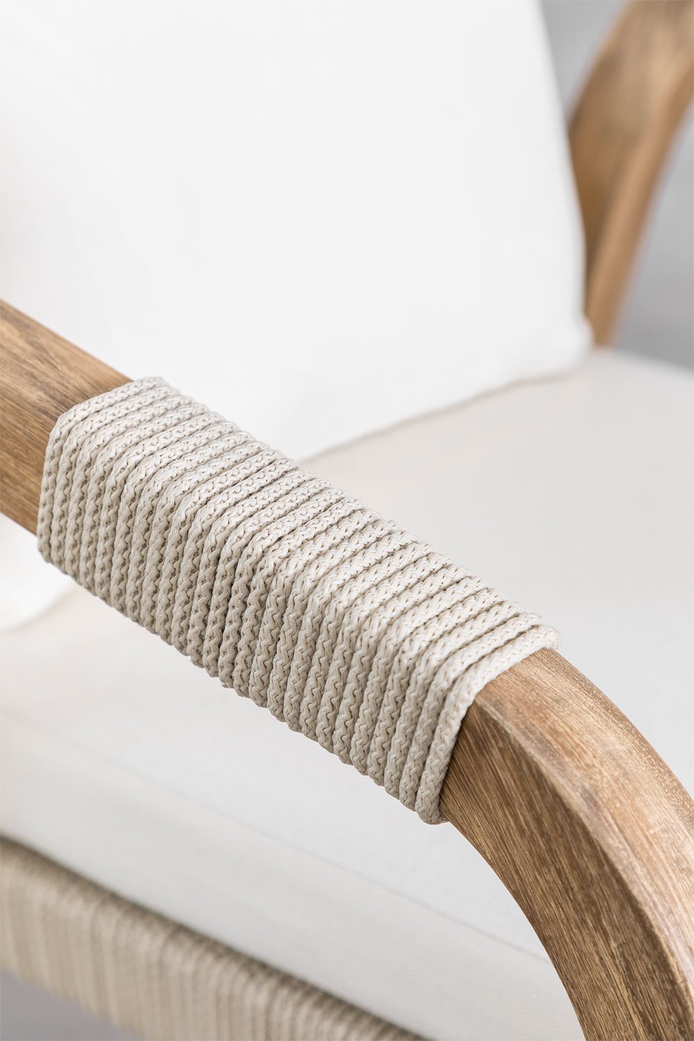 Set di 2 Sedie da Pranzo con Braccioli in Legno di Acacia Dubai, immagine della galleria 5