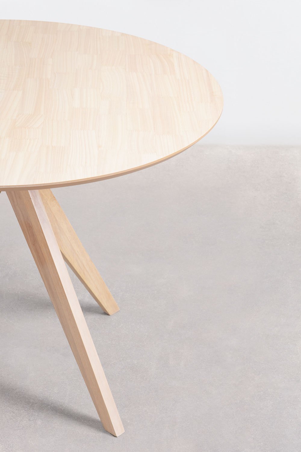 Tavolo da pranzo rotondo Ø100 cm in legno Sekiz, immagine della galleria 3