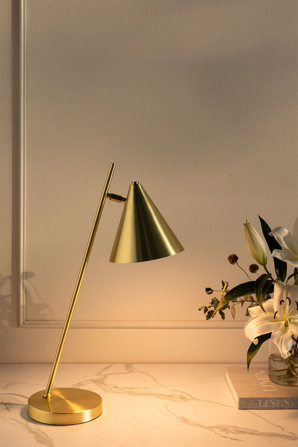 Lampada da tavolo Divone in metallo, immagine della galleria 2