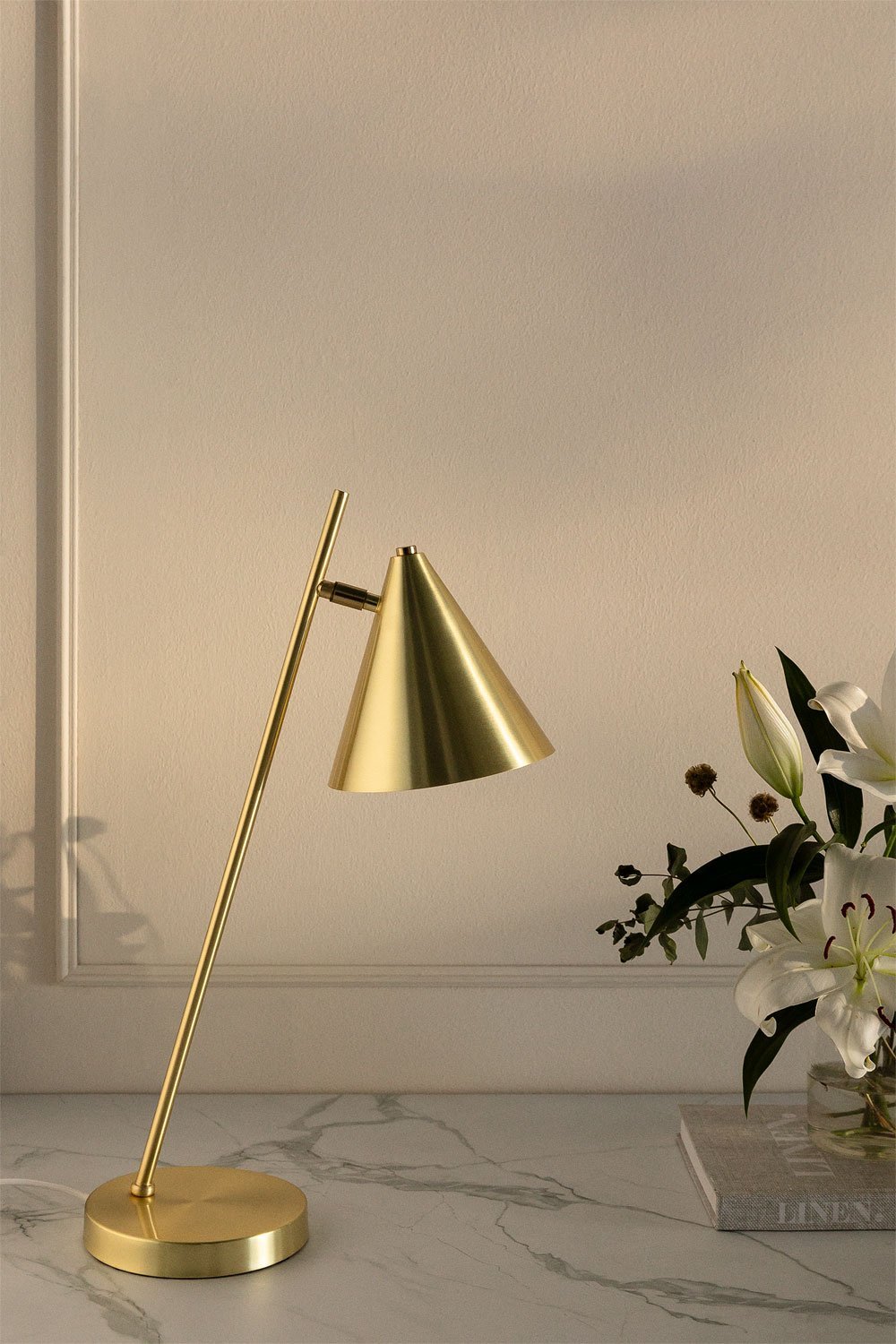 Lampada da tavolo Divone in metallo, immagine della galleria 1