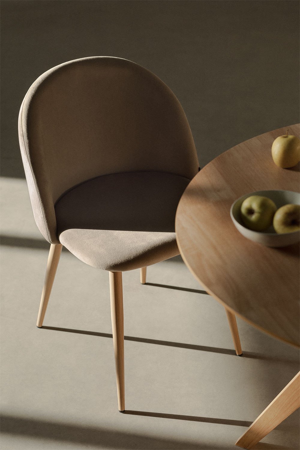 Pack 4 sedie da pranzo in velluto Kana, immagine della galleria 1