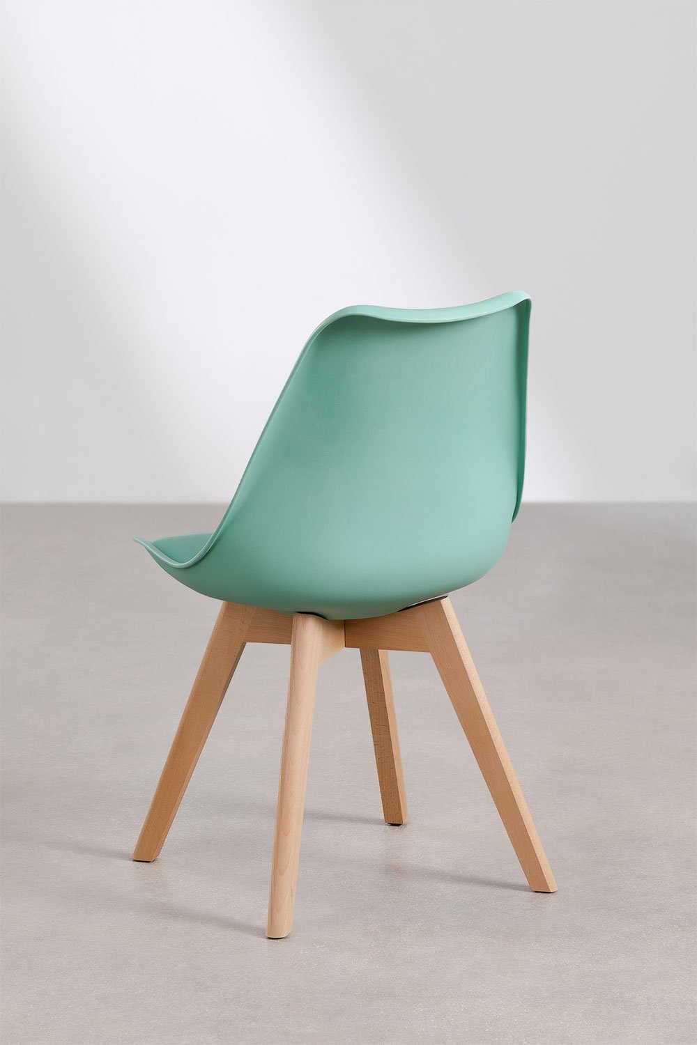 Sedia da pranzo in polipropilene e legno di faggio Nordic, immagine della galleria 3