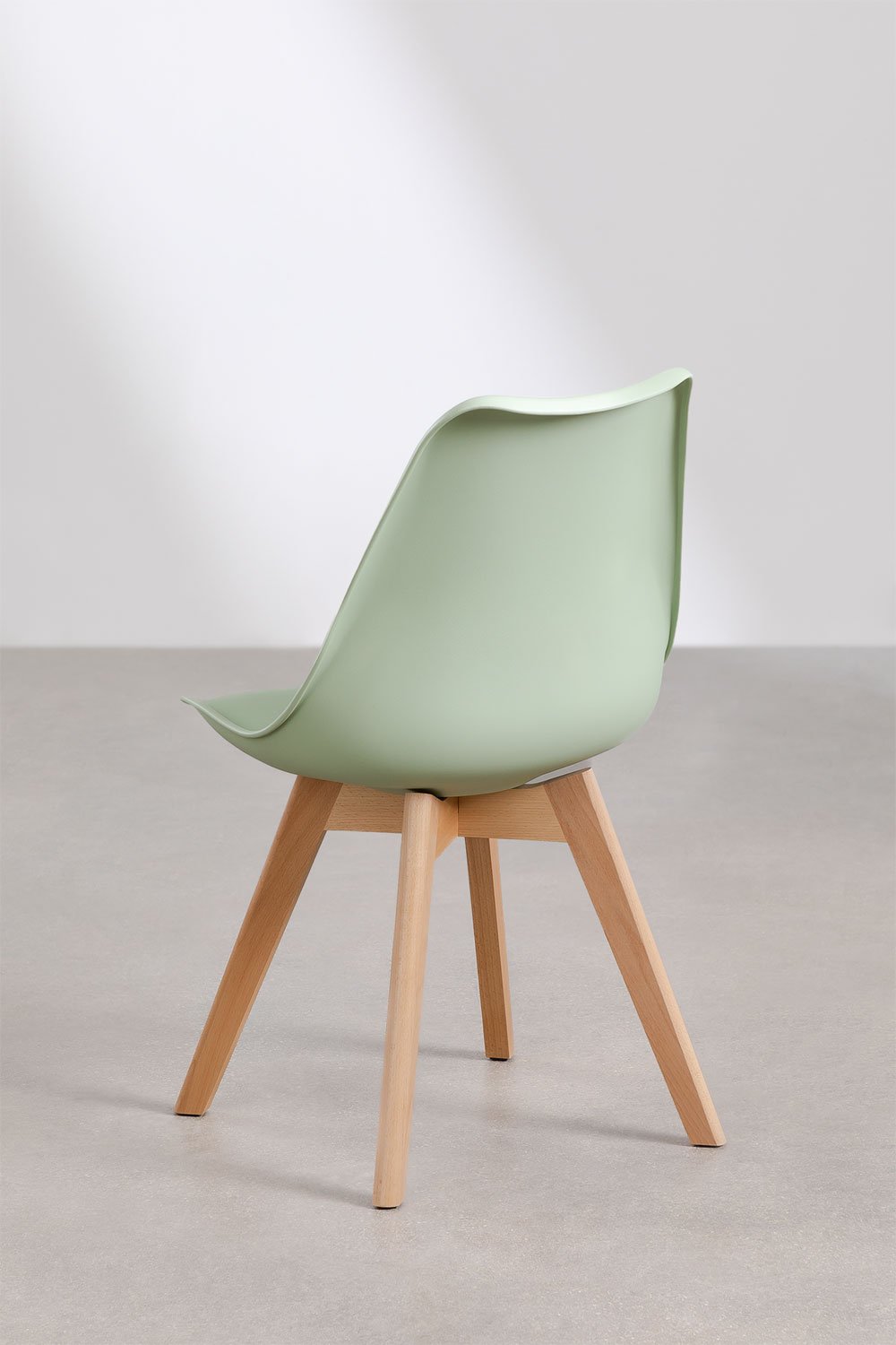 Sedia da pranzo in polipropilene e legno di faggio Nordic, immagine della galleria 4