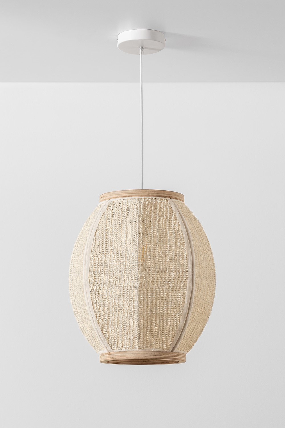 Lampada da soffitto in lino Ziyec, immagine della galleria 3