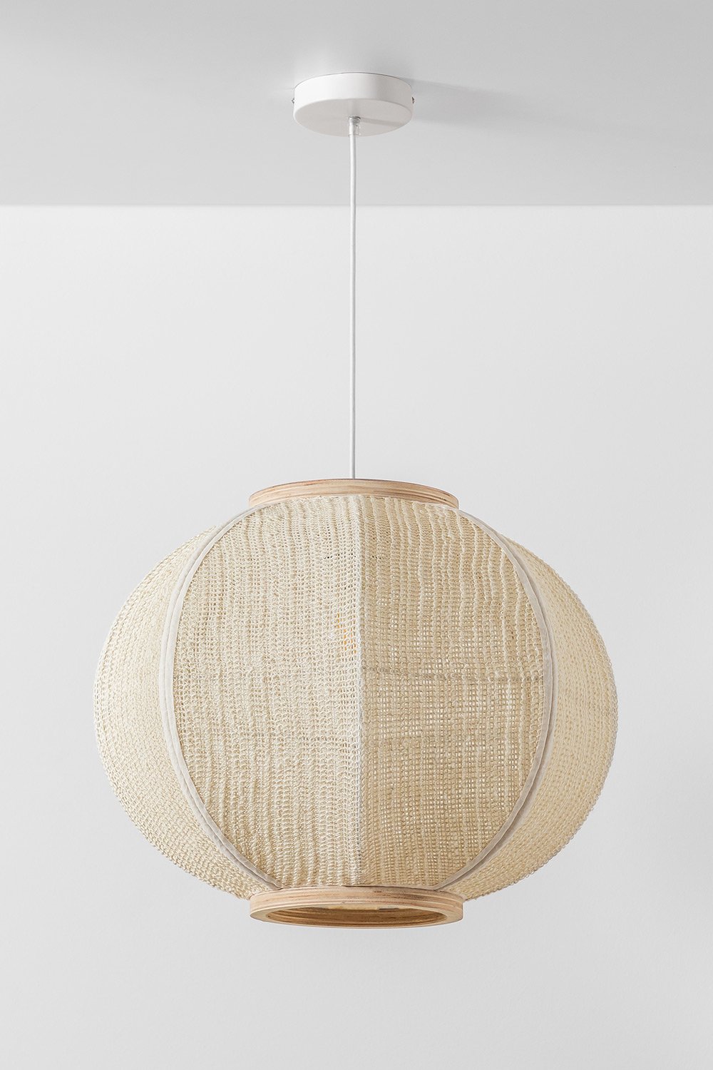 Lampada da soffitto in lino Ziyec, immagine della galleria 3