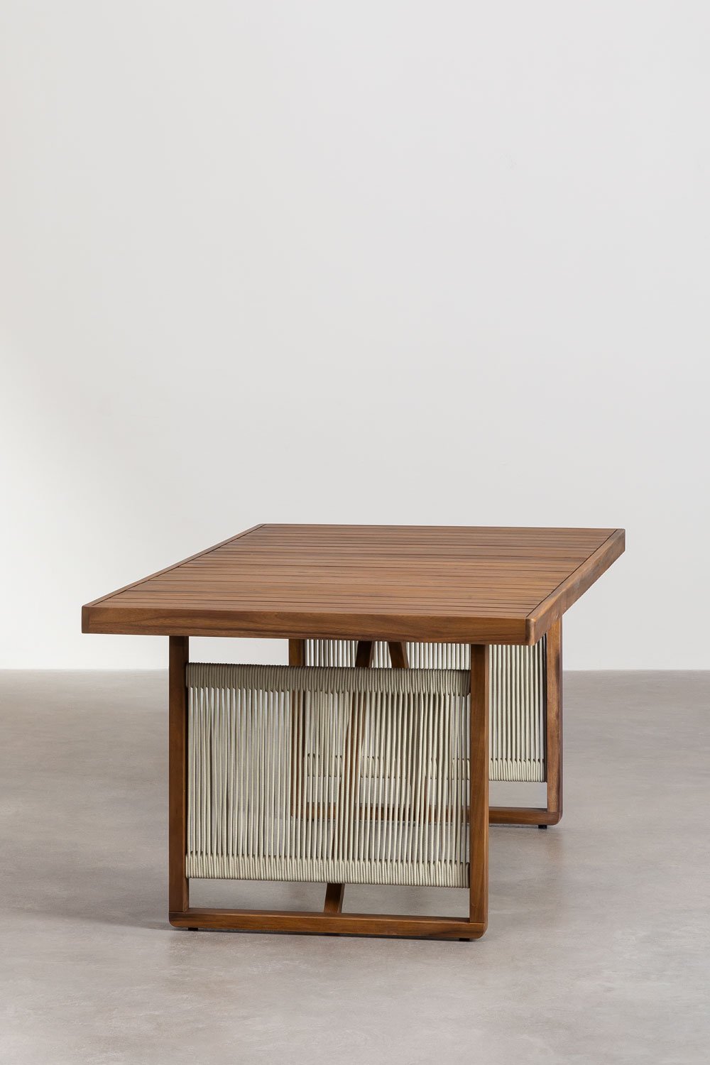 Tavolo da giardino rettangolare 200x100 cm in legno di acacia Nayely, immagine della galleria 6