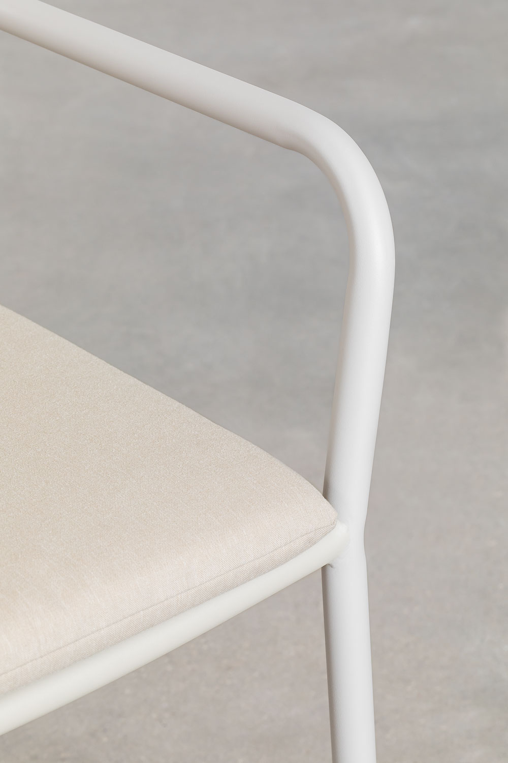 Sedia Da Giardino Impilabile In Plastica Con Braccioli | Tomaino, Bianca, Per Interno Ed Esterno - Foto 8