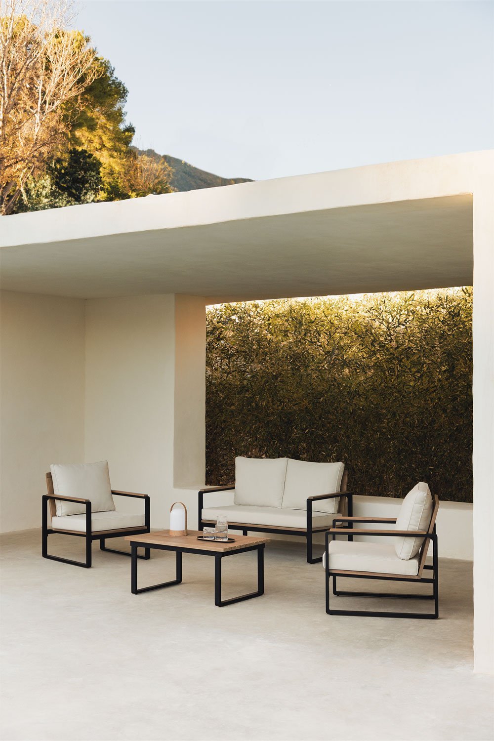 Confezione da 2 Poltrone da Giardino Giselle in Alluminio e Legno di Acacia, immagine della galleria 2